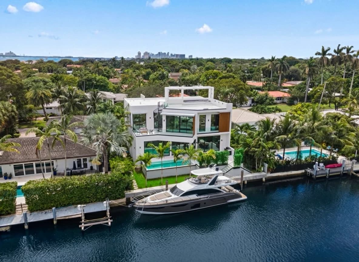 Waterfront residence and dock at 1379 NE 104 Street